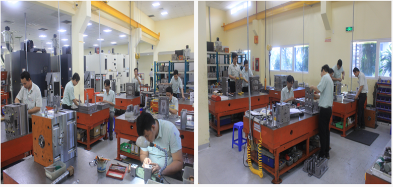 Assembly line of midamold's precision molds
